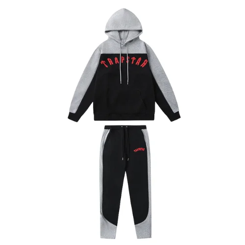 Trapstar Irongate Chenille Tracksuit Black-Red-Grey